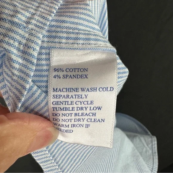 Southern Tide Blue and White Stripe Button Down Shirt Medium New Condition - Picture 3 of 7